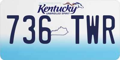 KY license plate 736TWR