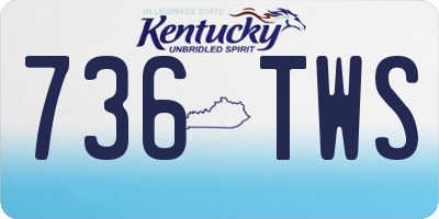 KY license plate 736TWS