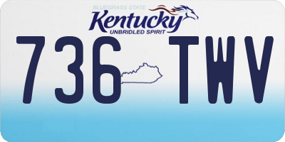 KY license plate 736TWV