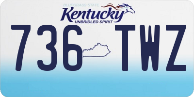 KY license plate 736TWZ