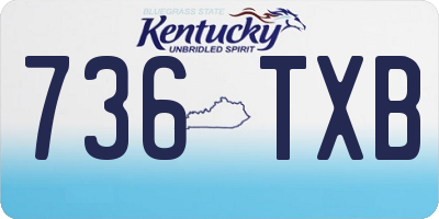 KY license plate 736TXB
