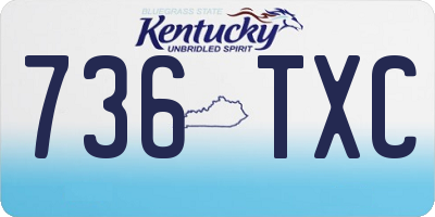 KY license plate 736TXC