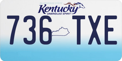 KY license plate 736TXE