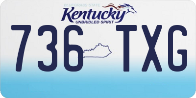 KY license plate 736TXG