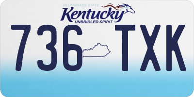 KY license plate 736TXK