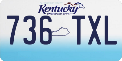 KY license plate 736TXL