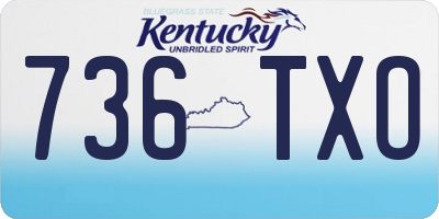 KY license plate 736TXO