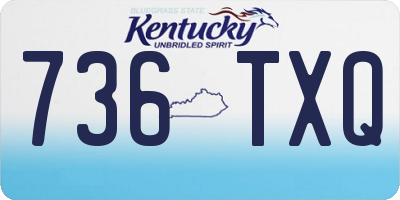 KY license plate 736TXQ