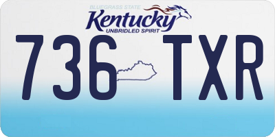 KY license plate 736TXR