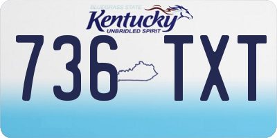 KY license plate 736TXT