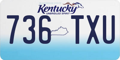 KY license plate 736TXU