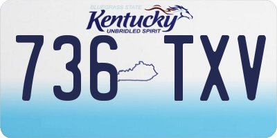 KY license plate 736TXV