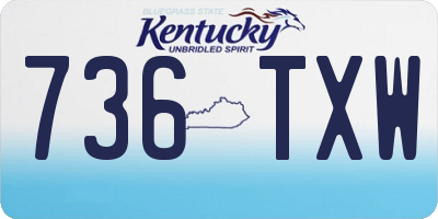 KY license plate 736TXW