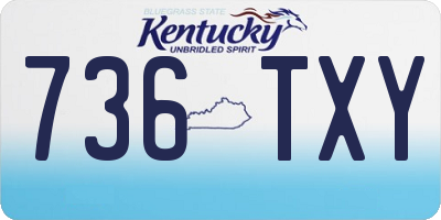 KY license plate 736TXY