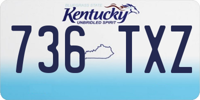 KY license plate 736TXZ