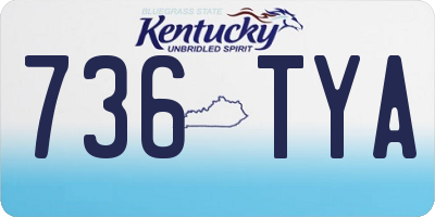 KY license plate 736TYA