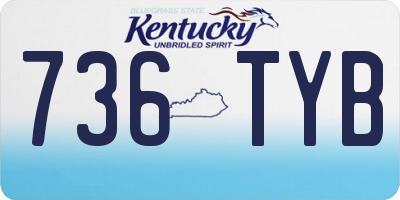KY license plate 736TYB
