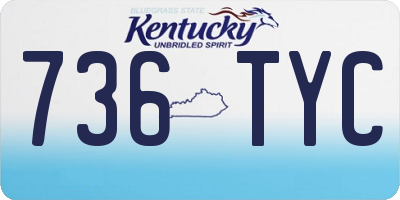KY license plate 736TYC