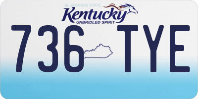 KY license plate 736TYE