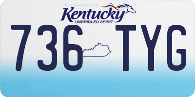 KY license plate 736TYG