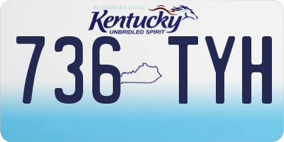 KY license plate 736TYH