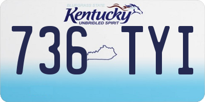 KY license plate 736TYI