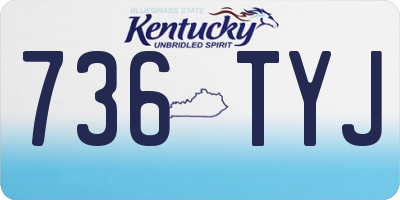 KY license plate 736TYJ