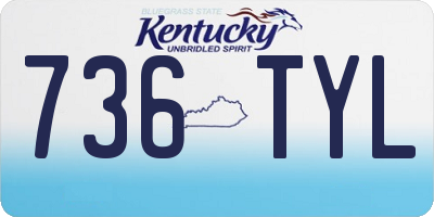 KY license plate 736TYL