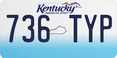 KY license plate 736TYP