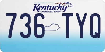 KY license plate 736TYQ