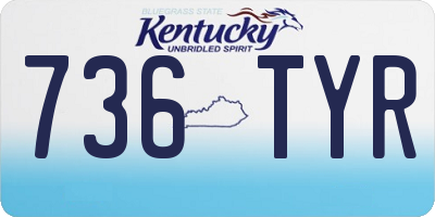 KY license plate 736TYR