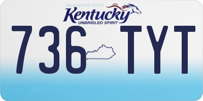 KY license plate 736TYT