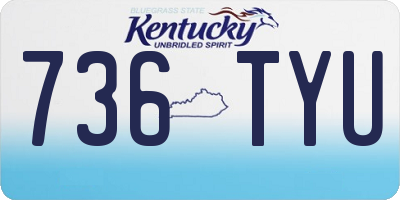 KY license plate 736TYU