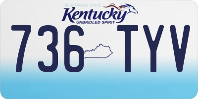 KY license plate 736TYV