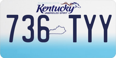 KY license plate 736TYY
