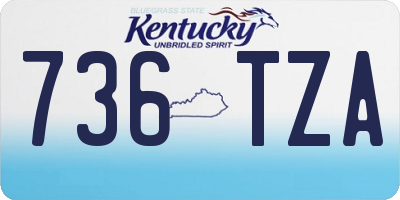 KY license plate 736TZA