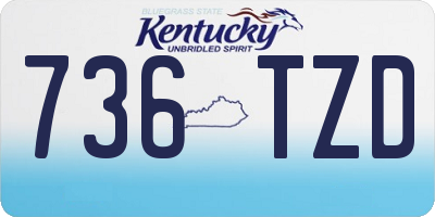 KY license plate 736TZD