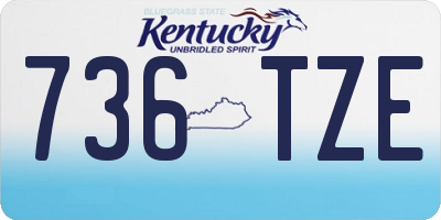 KY license plate 736TZE