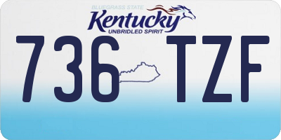 KY license plate 736TZF