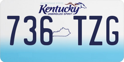 KY license plate 736TZG