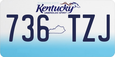 KY license plate 736TZJ