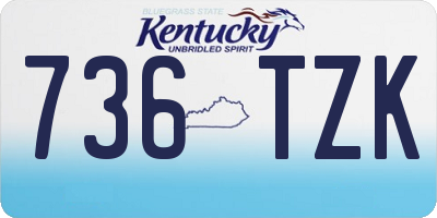 KY license plate 736TZK