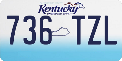 KY license plate 736TZL