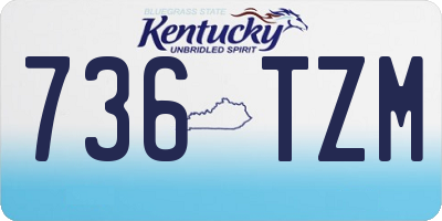 KY license plate 736TZM