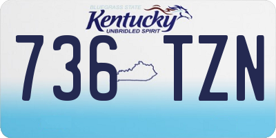 KY license plate 736TZN