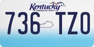 KY license plate 736TZO