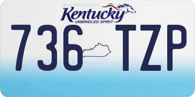 KY license plate 736TZP