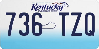 KY license plate 736TZQ