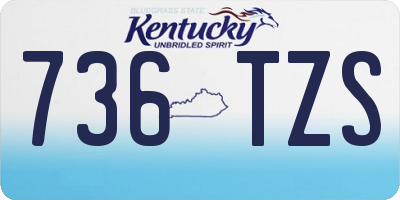KY license plate 736TZS