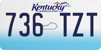 KY license plate 736TZT